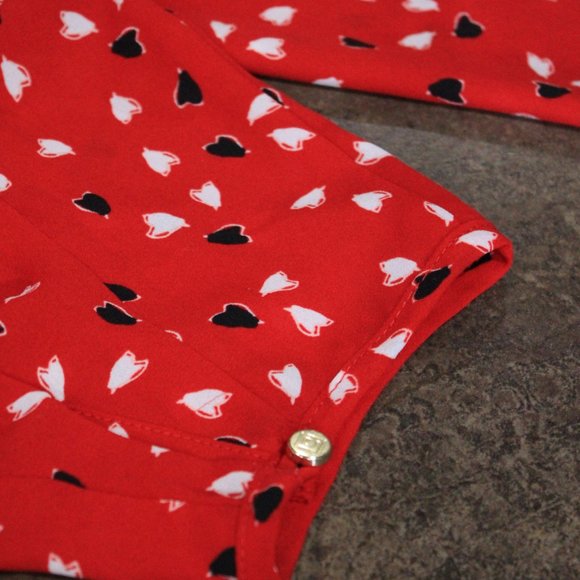 Liz Claiborne Women’s Popover Long Sleeve Tiny Hearts Print Size 3X - Picture 7 of 12